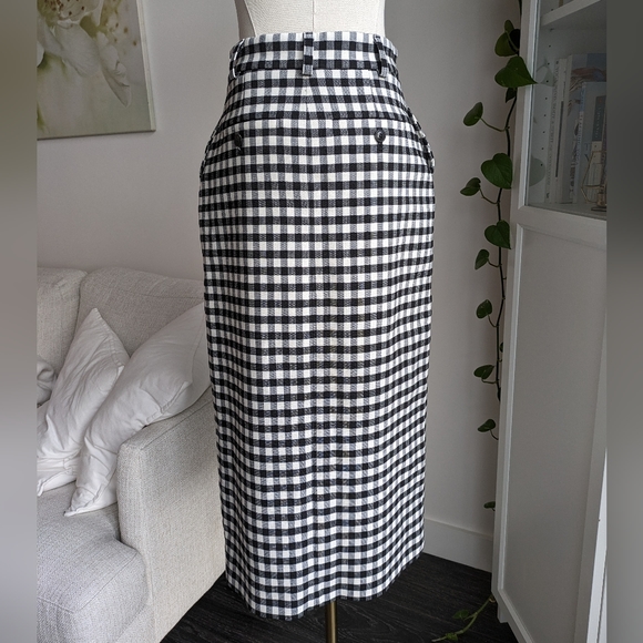 AMI PARIS Gingham Midi Skirt - Picture 4 of 12